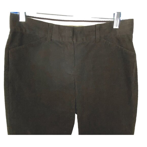 THEORY Max C Women Corduroy Flared Bottom Pant Sz 4 Dark Brown Casual Work 55-16 - Picture 4 of 12